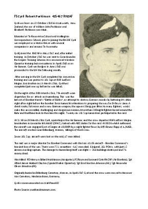 A preview of a PDF biography for Parkinson, Cyril Robert